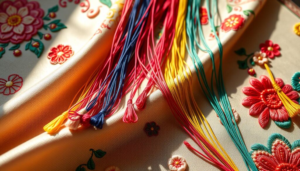 silk threads in chinese embroidery