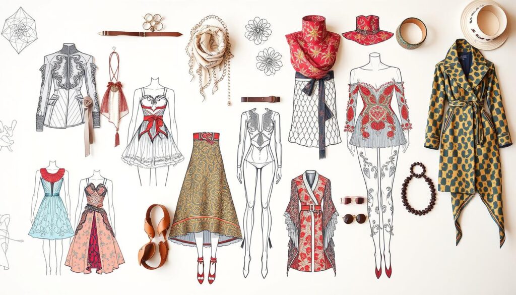 Fashion elements in clothing design