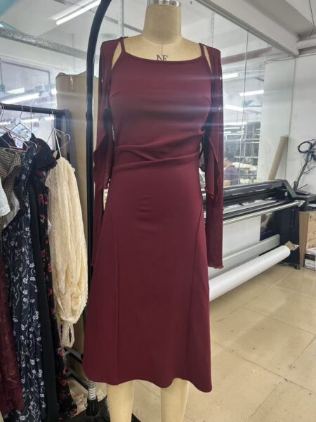 Women’s clothing manufacturing detail during production in China