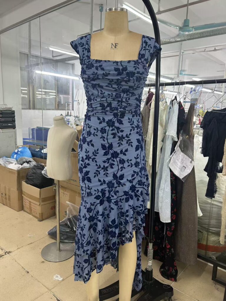 Private label women’s clothing production detail for custom apparel development