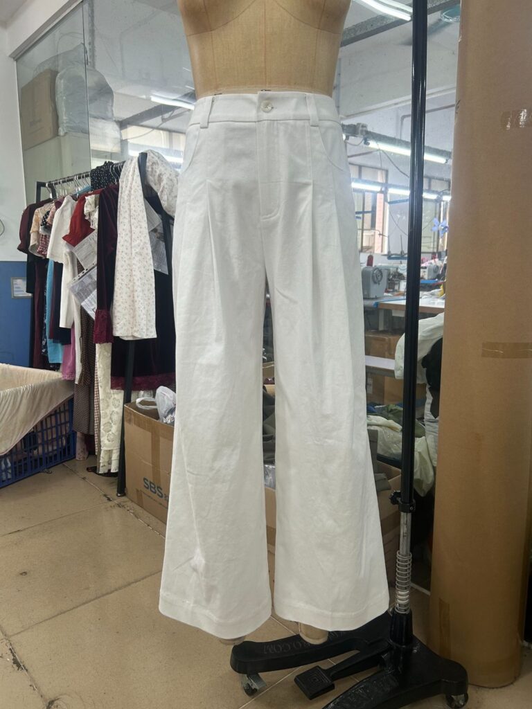 womens white wide leg pants manufacturer