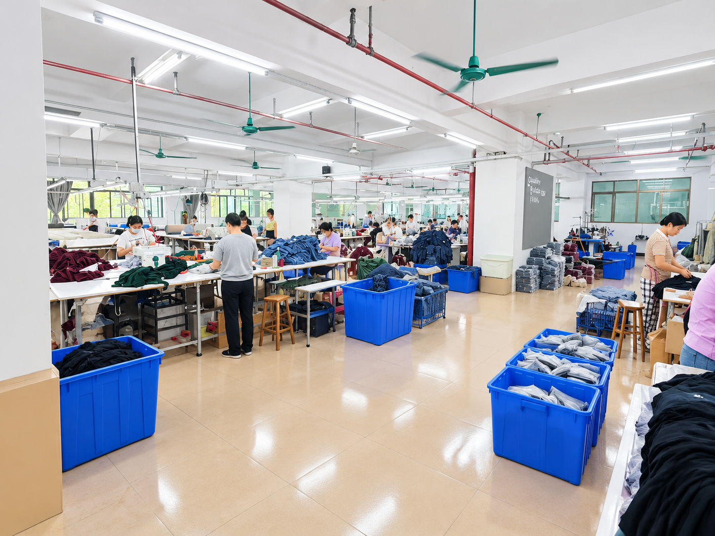 Mugekoo women's clothing manufacturer factory workshop production line